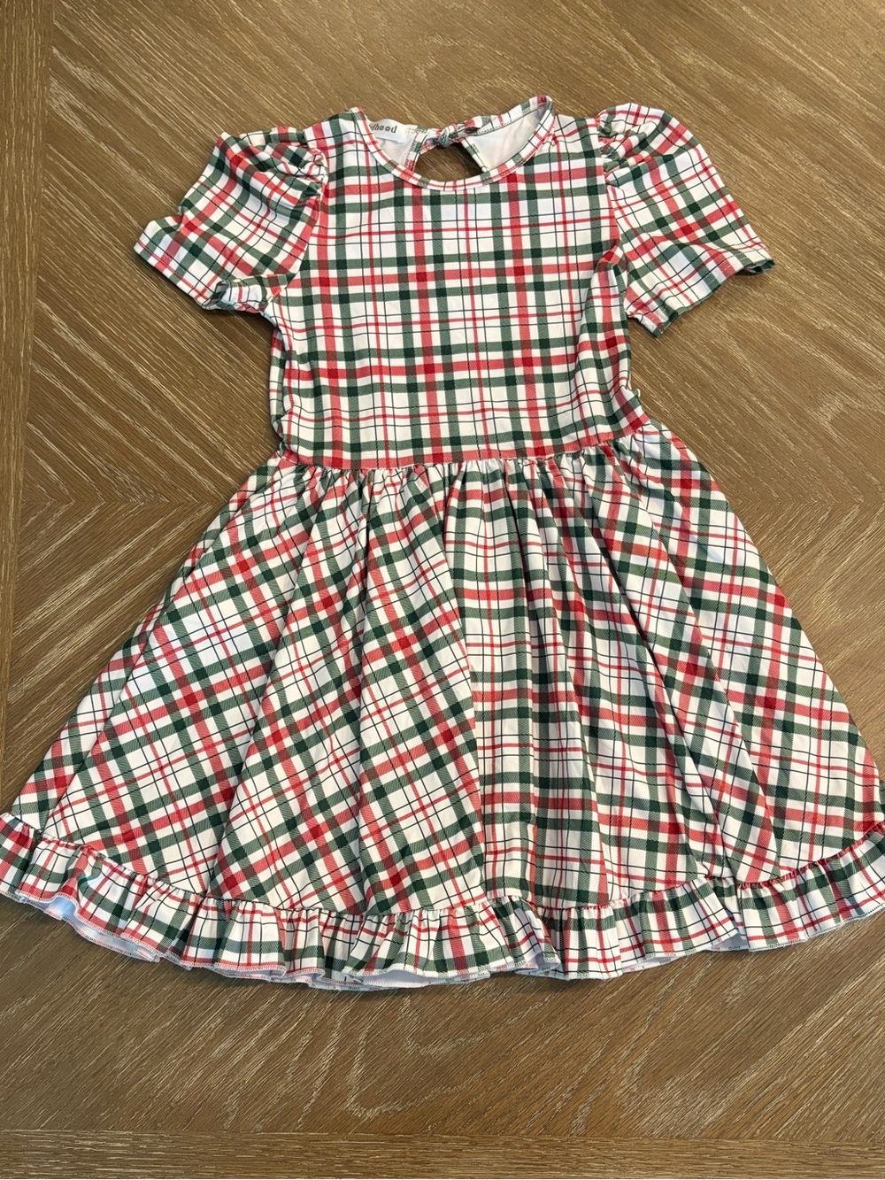 Little Stockings Girlhood Christmas Red & Green Plaid Dress